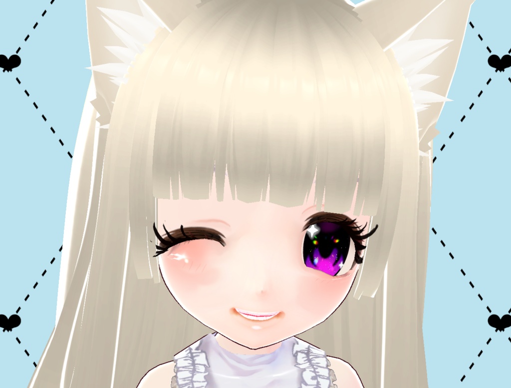 猫耳ホワイトロリータ White Lolita avatar 3Dモデル アバター VRM