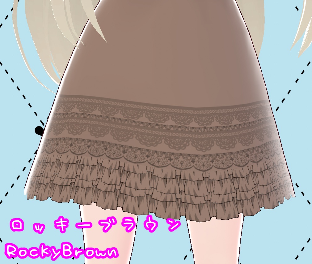 ラブリー ペチコート スカート Vroidテクスチャー