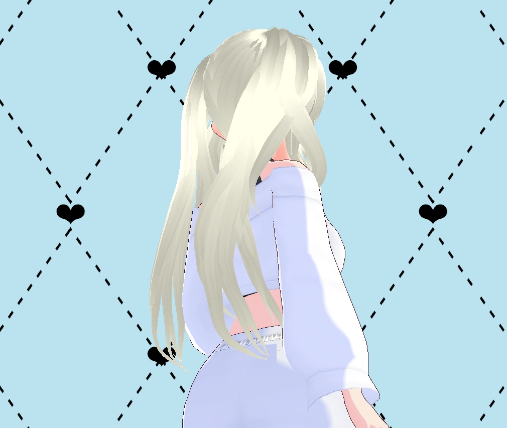 麗しきツインテールロングヘア ヘアプリ Vroid正式版3Dモデル TwinTail long hair Blonde