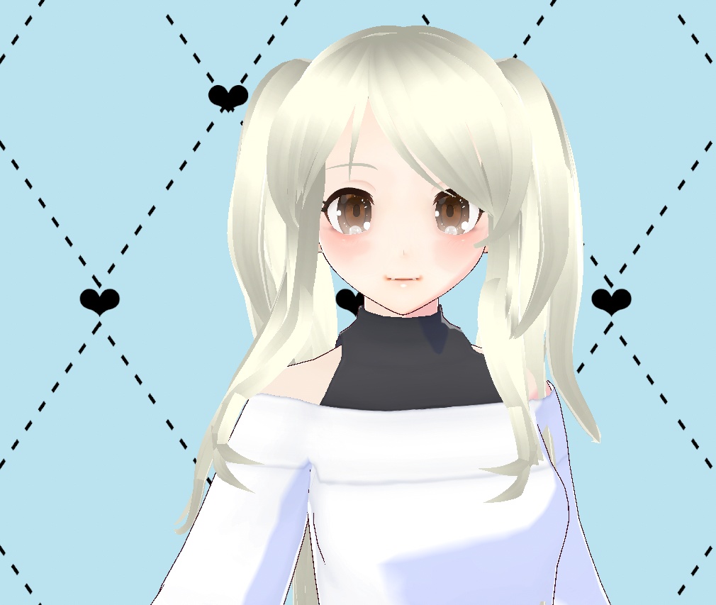 麗しきツインテールロングヘア ヘアプリ Vroid正式版3Dモデル TwinTail long hair Blonde - みゅうみるきぃ - 2/9