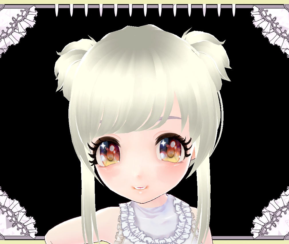 きらきら★キャラメルオレンジ 目テクスチャー Vroid形式 VRM形式