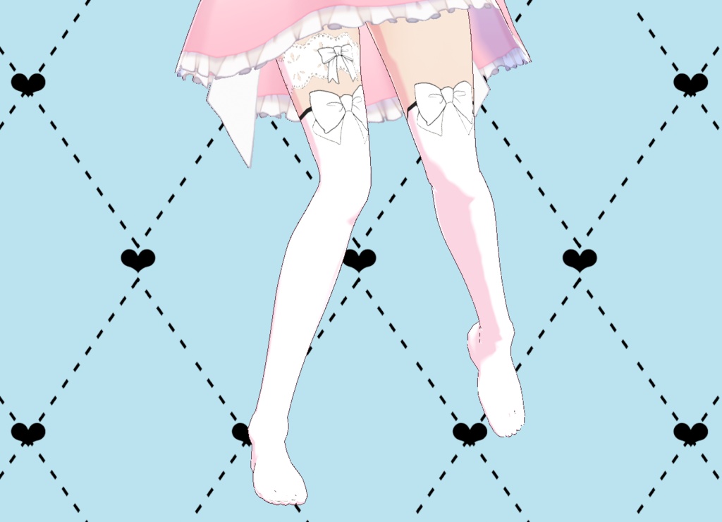 ラブリーリボンガーター&タイツ Vroid