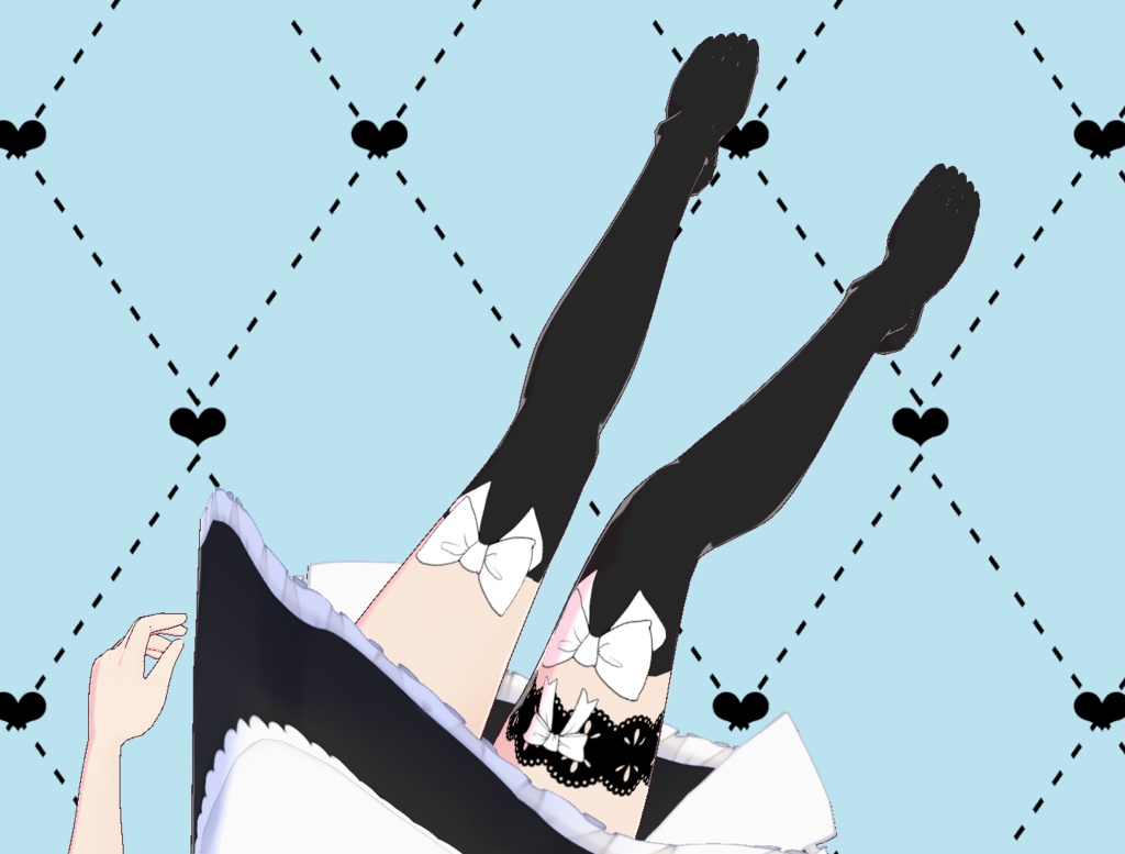 ラブリーリボンガーター&タイツ Vroid