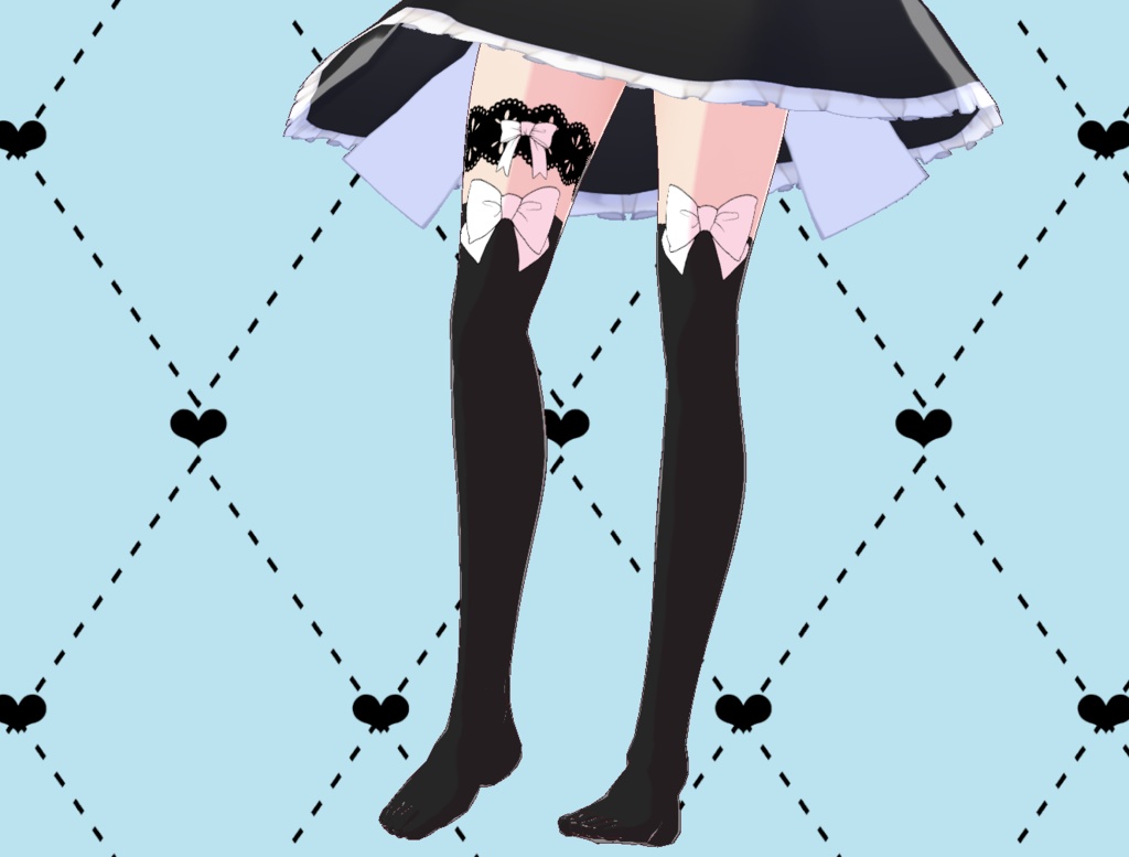 ラブリーリボンガーター&タイツ Vroid