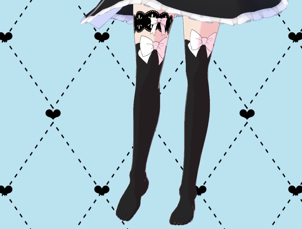ラブリーリボンガーター&タイツ Vroid