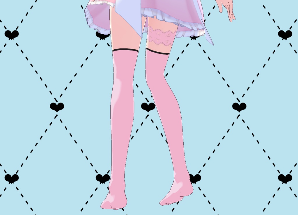 ラブリーリボンガーター&タイツ Vroid