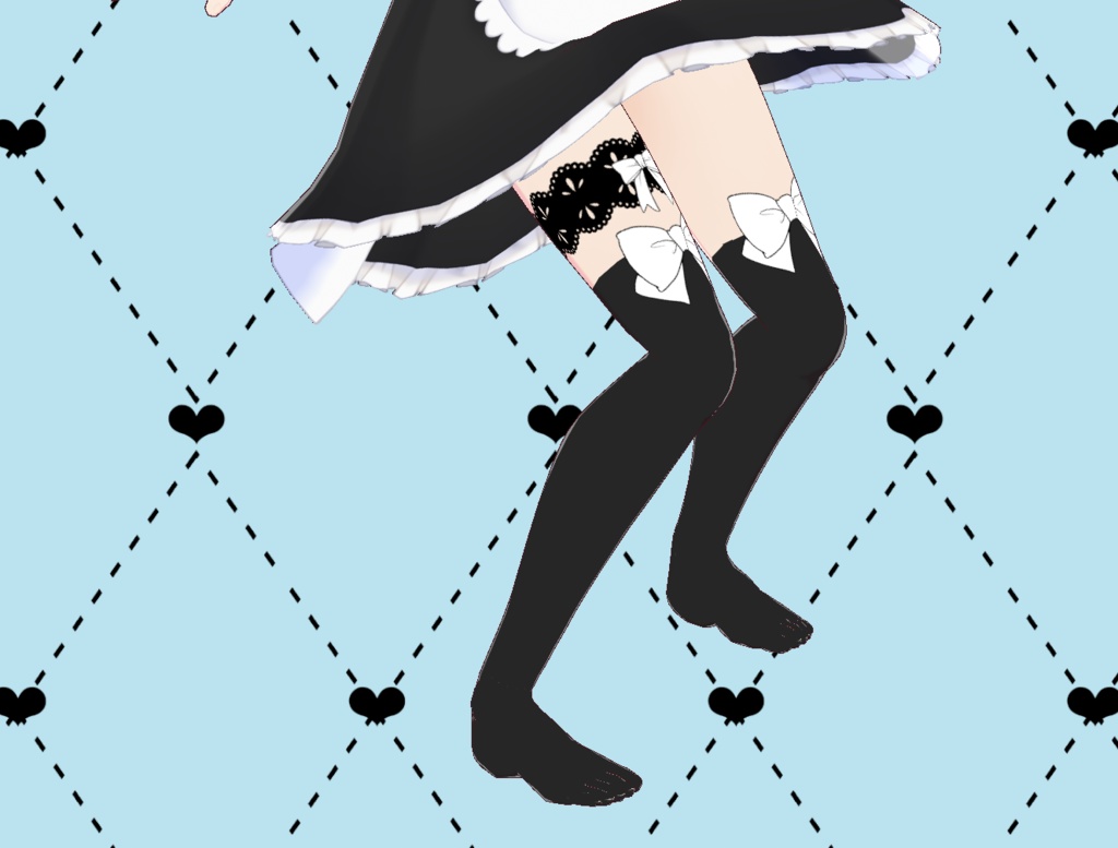 ラブリーリボンガーター&タイツ Vroid