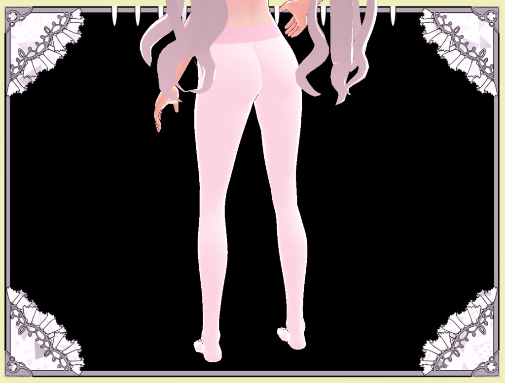 ロリータストッキング 雪リボン Vroid テクスチャー