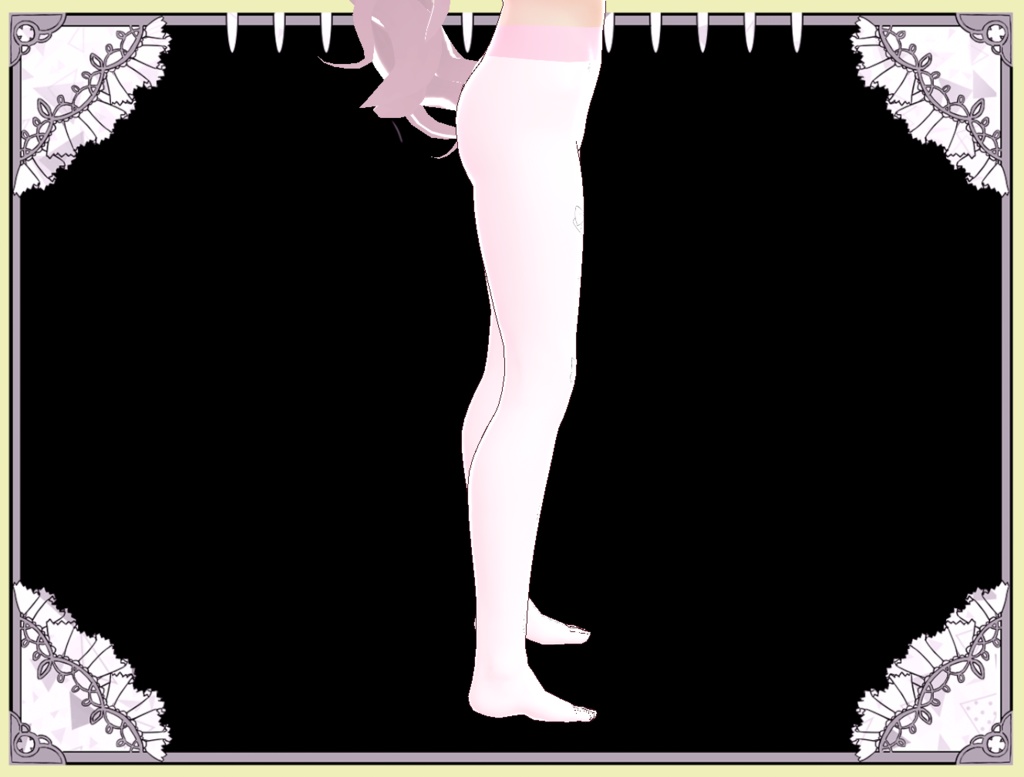 ロリータストッキング 雪リボン Vroid テクスチャー