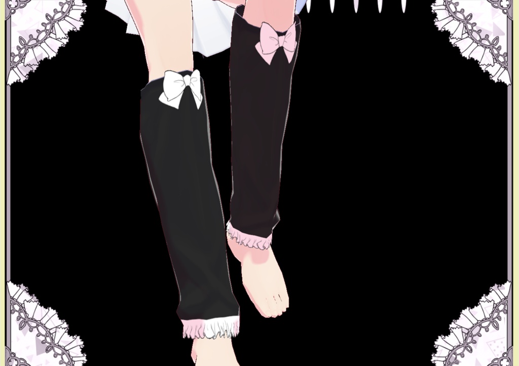 キュートリボン ルーズソックス風レッグウォーマー Vroid