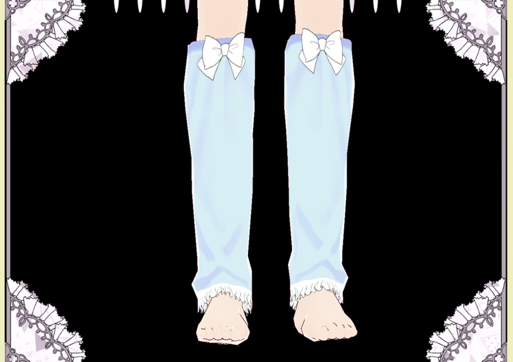 キュートリボン ルーズソックス風レッグウォーマー Vroid