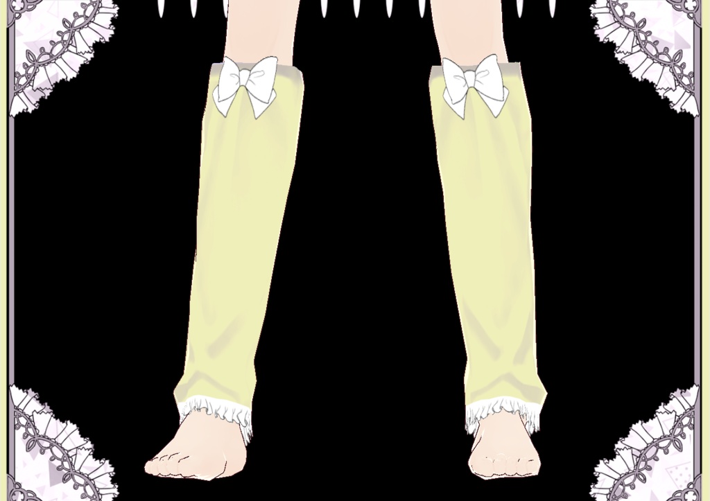 キュートリボン ルーズソックス風レッグウォーマー Vroid