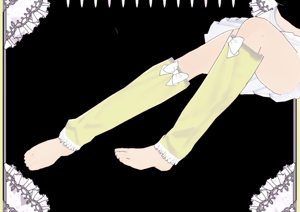 キュートリボン ルーズソックス風レッグウォーマー Vroid