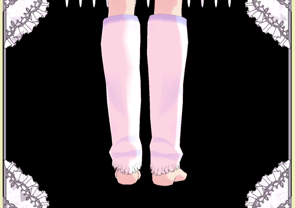 キュートリボン ルーズソックス風レッグウォーマー Vroid