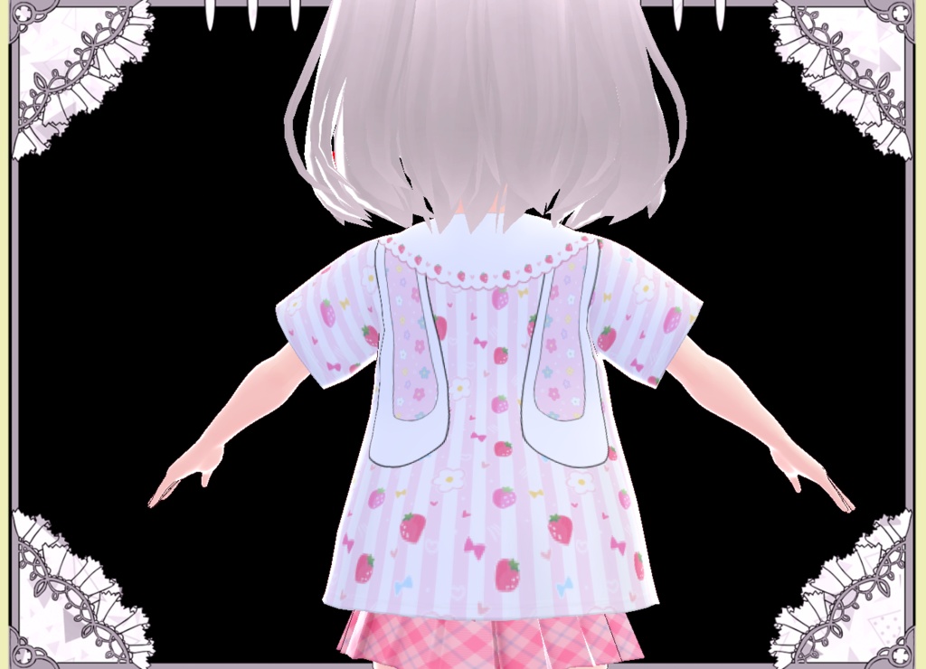 いちごくりーむTシャツ Vroid