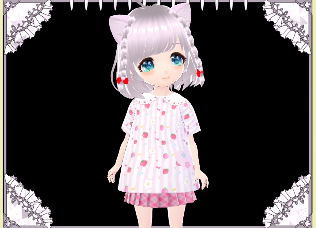 いちごくりーむTシャツ Vroid