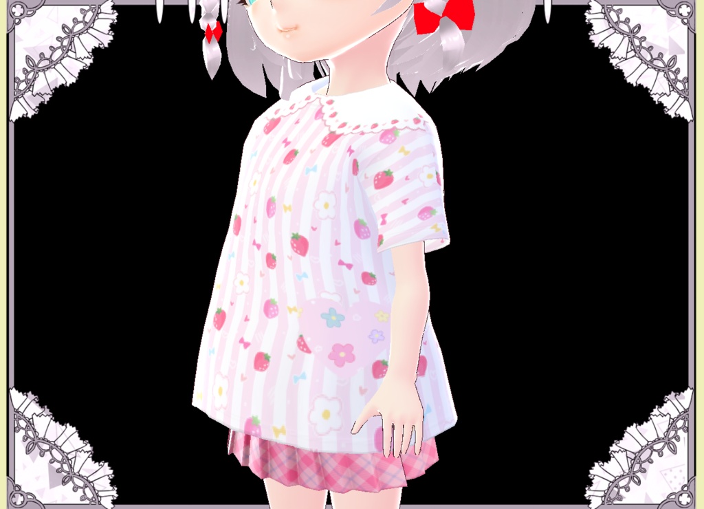 いちごくりーむTシャツ Vroid