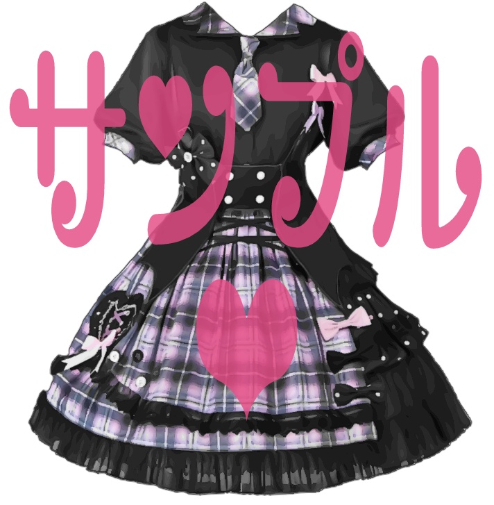 アイドルチェックドレス live2D