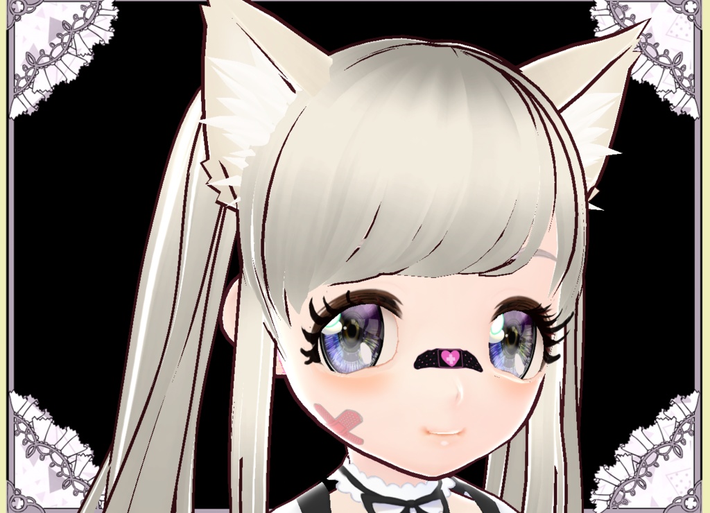 やみかわ絆創膏とアシンメトリー・レッグウォーマー set Vroid