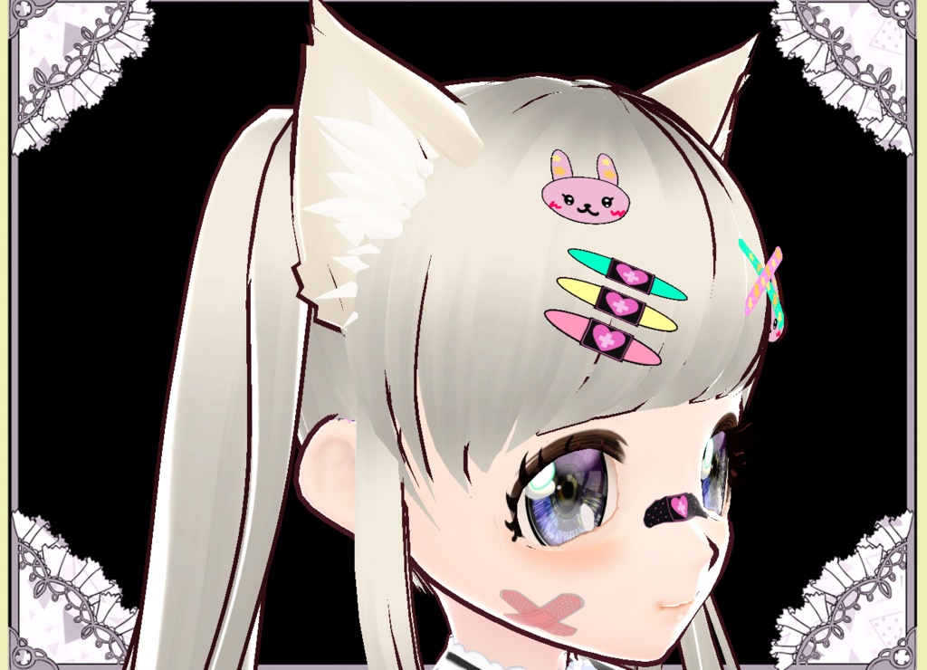 病みかわいいヘアアクセサリー Vroid