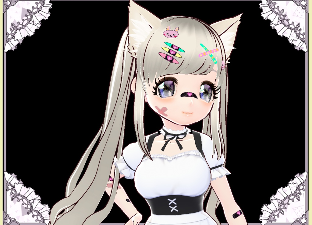 病みかわいいヘアアクセサリー Vroid