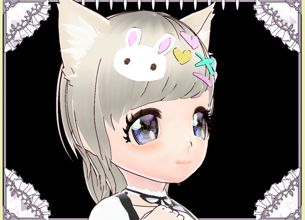 夢かわいいぷっくりヘアアクセサリー カスタムアイテム Vroid