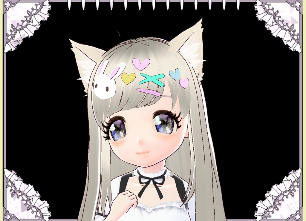 夢かわいいぷっくりヘアアクセサリー カスタムアイテム Vroid