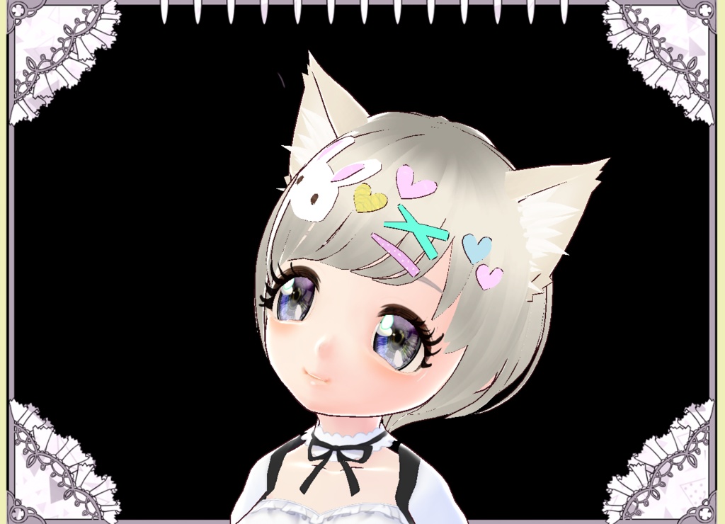 夢かわいいぷっくりヘアアクセサリー カスタムアイテム Vroid