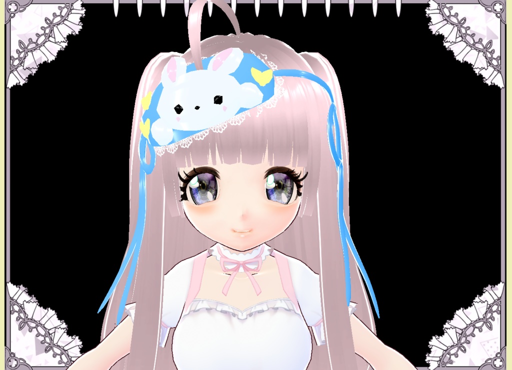 かわいいうさぎのアイマスク★アクセサリー4色 vroid カスタムアイテム