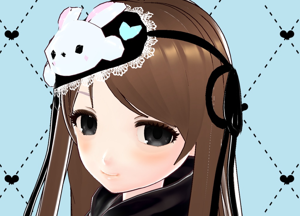 Black Sweet バニーちゃん 3Dモデル VRM