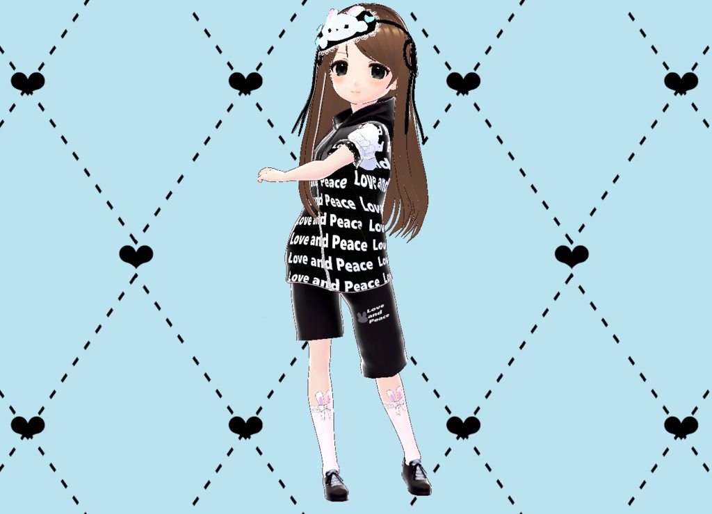 Black Sweet バニーちゃん 3Dモデル VRM