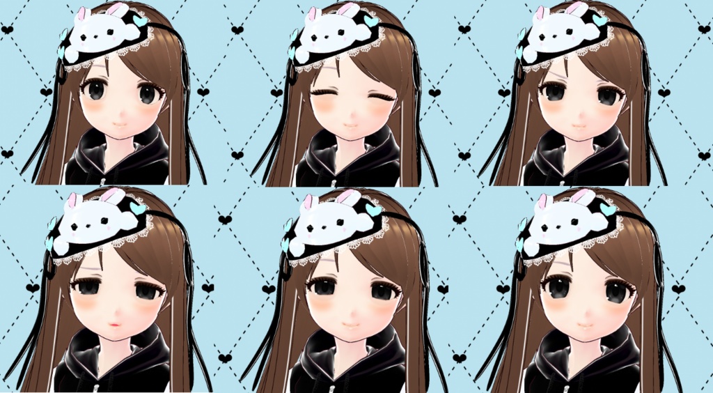 Black Sweet バニーちゃん 3Dモデル VRM