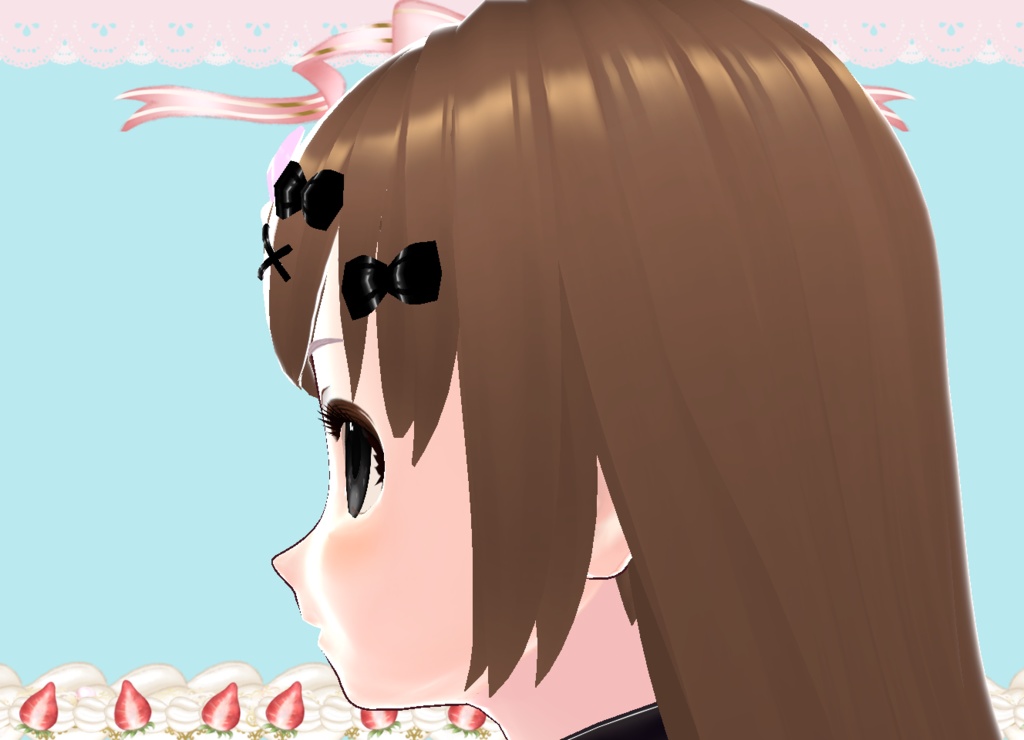 肉球りぼん♥ラブリーヘアアクセサリー カスタムアイテムVroid