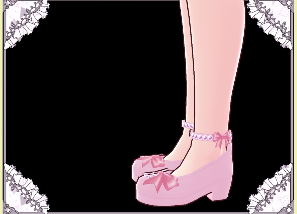 プリンセスリボンドレス🎀Vroid VRM有 カスタムアイテム