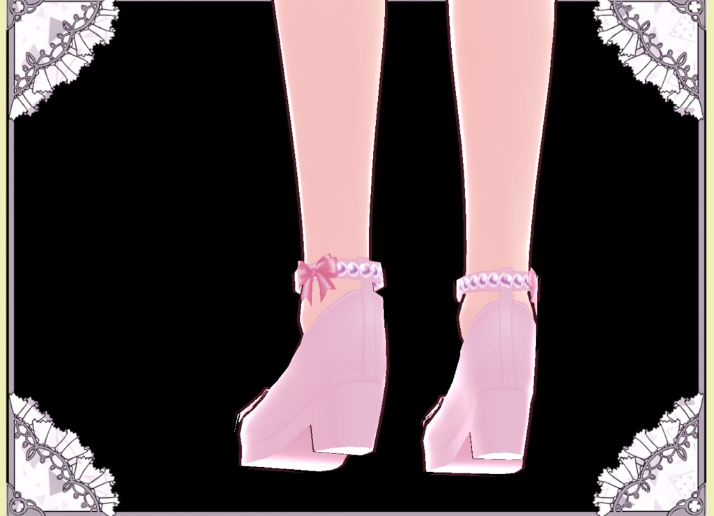 プリンセスリボンドレス🎀Vroid VRM有 カスタムアイテム