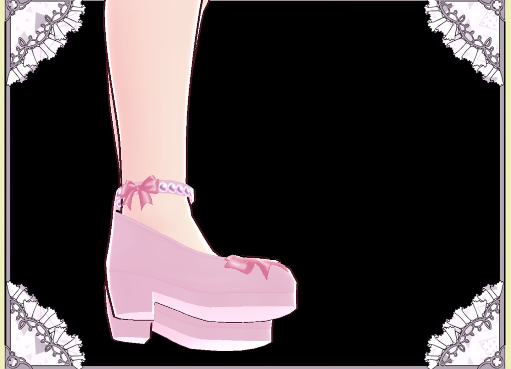 プリンセスリボンドレス🎀Vroid VRM有 カスタムアイテム