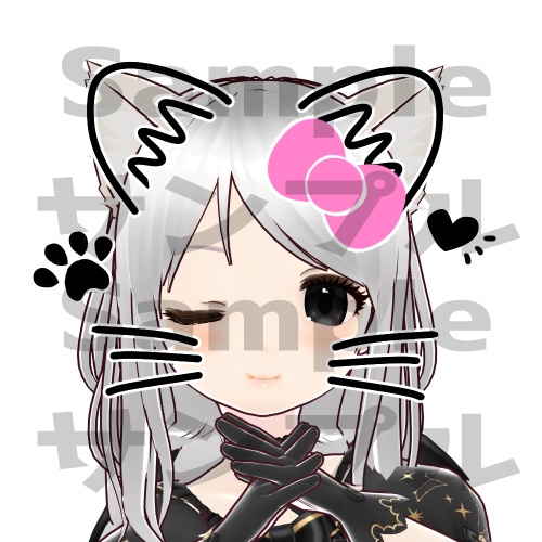 かわいいフェイスペイント💗VSDデコレーションに PNG画