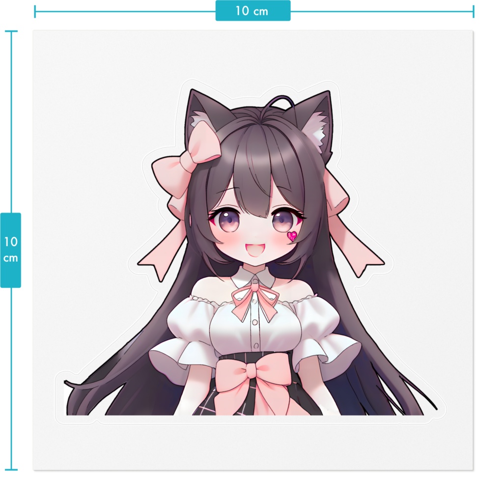 みゅうにゃ♥えみり Happyになれるステッカー