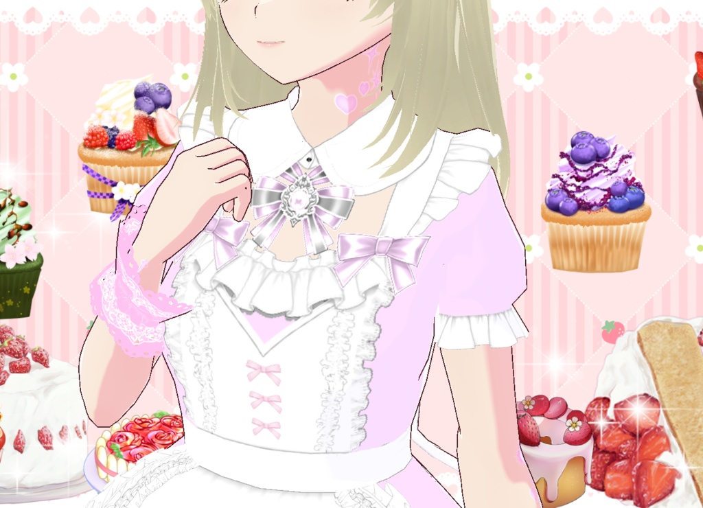 コンカフェドレスセット Vroid カスタムアイテム