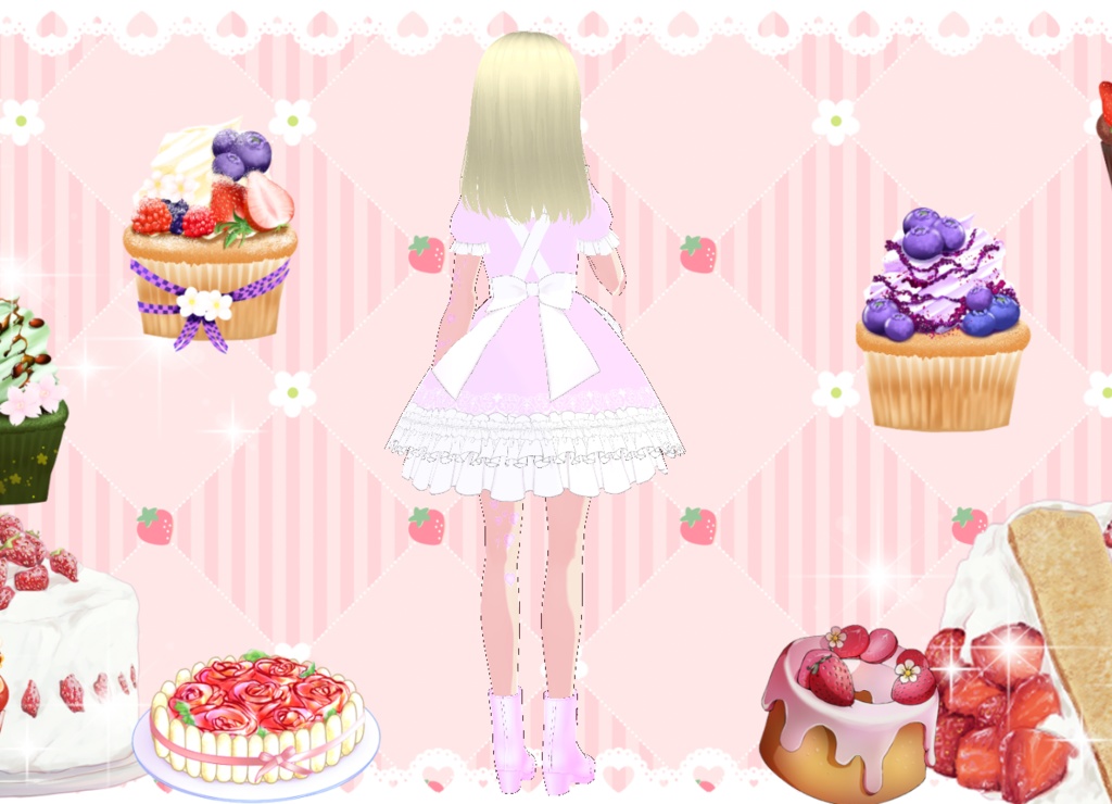 コンカフェドレスセット Vroid カスタムアイテム