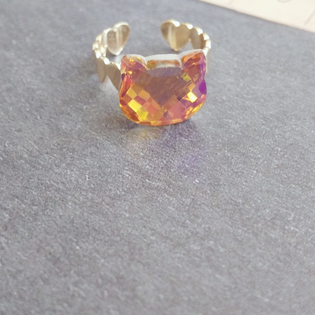 【再販】ガラスねこリング