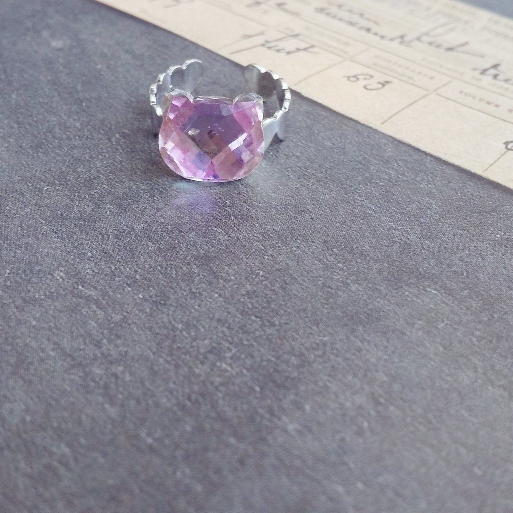 【再販】ガラスねこリング