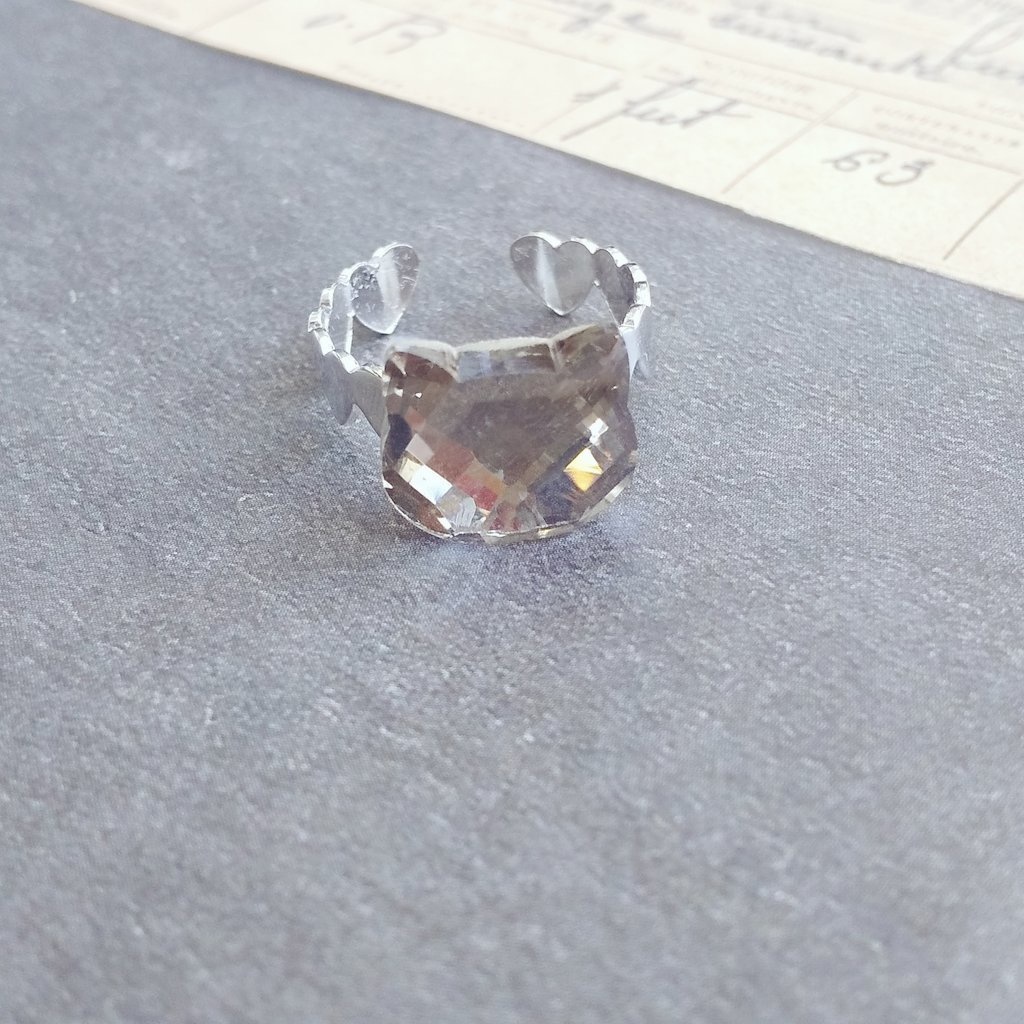 【再販】ガラスねこリング