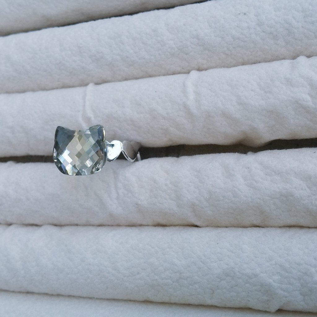 【再販】ガラスねこリング