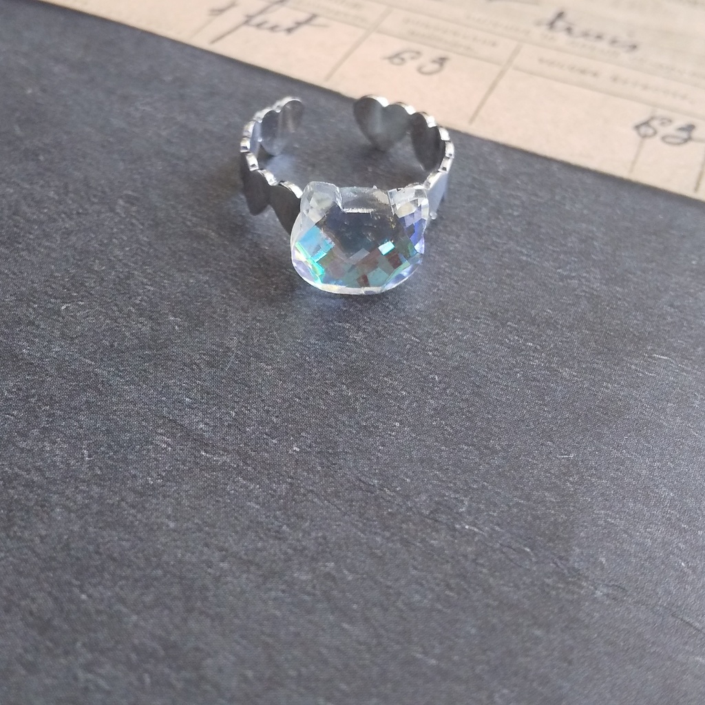 【再販】ガラスねこリング