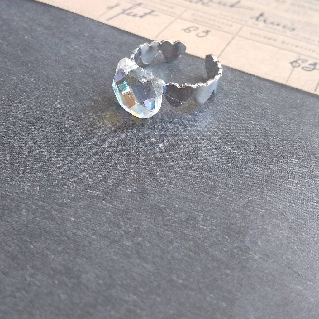 【再販】ガラスねこリング