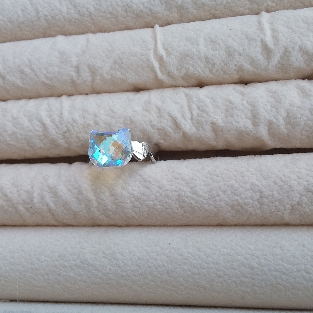 【再販】ガラスねこリング