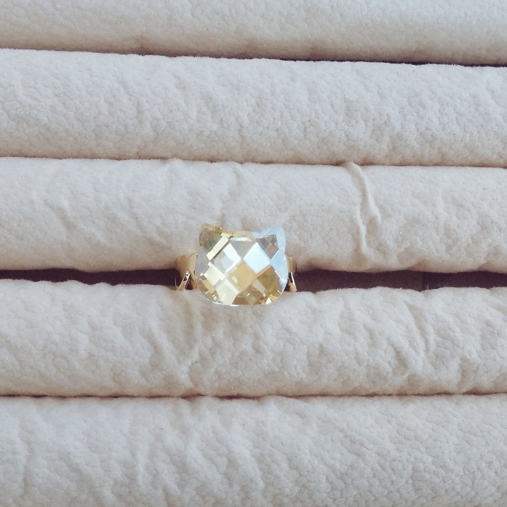 【再販】ガラスねこリング