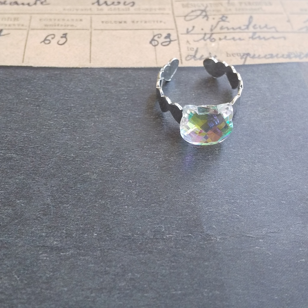 【再販】ガラスねこリング