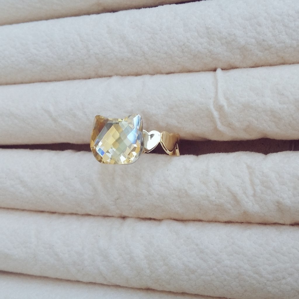 【再販】ガラスねこリング